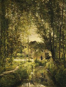 Landscape with a Sunlit Stream, ca 1877